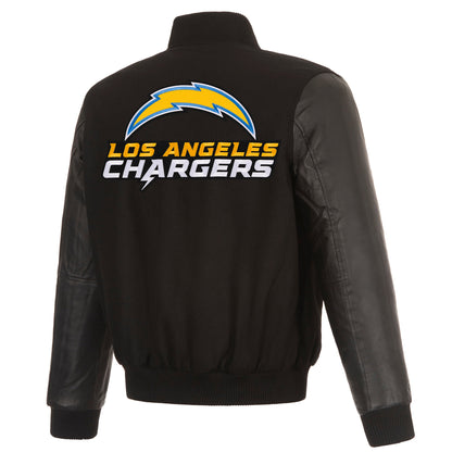 Los Angeles Chargers Reversible Wool and Leather Jacket
