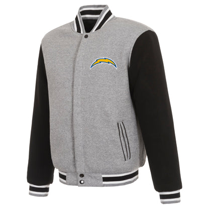 Los Angeles Chargers Reversible Two-Tone Fleece Jacket
