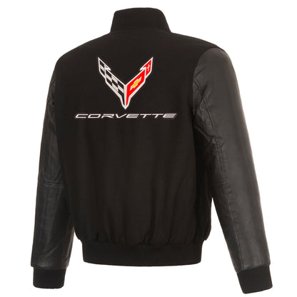 Corvette C8 Reversible Wool and Leather Jacket