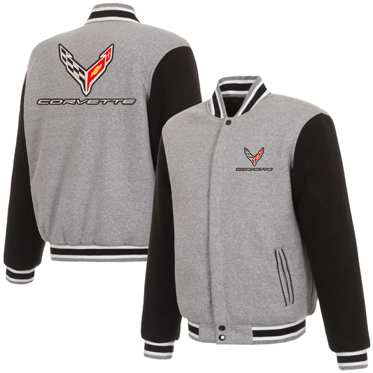Corvette C8 Reversible Two-Tone Fleece Jacket