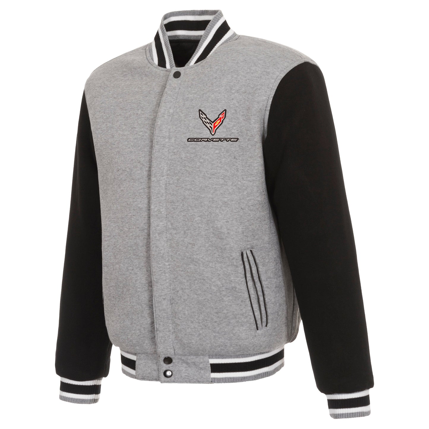 Corvette C8 Reversible Two-Tone Fleece Jacket