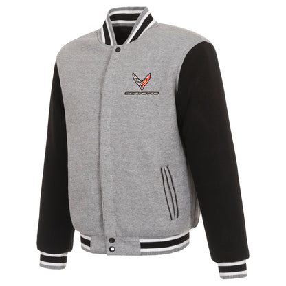 Corvette C8 Reversible Two-Tone Fleece Jacket