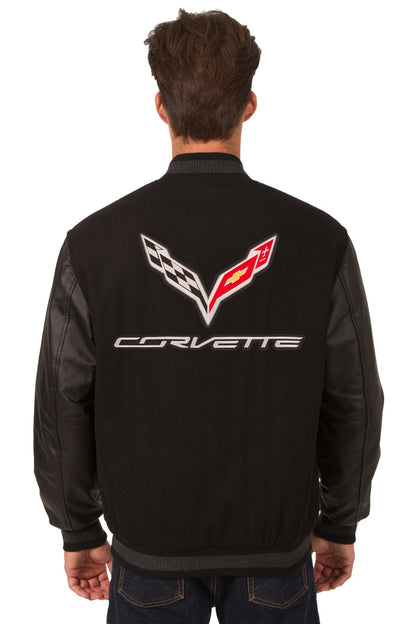 Corvette Reversible Wool and Leather Jacket