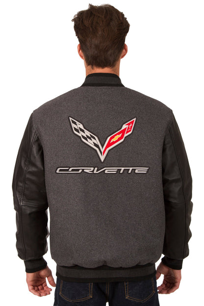 Corvette Reversible Wool and Leather Jacket