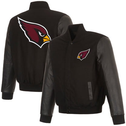Arizona Cardinals Reversible Wool and Leather Jacket