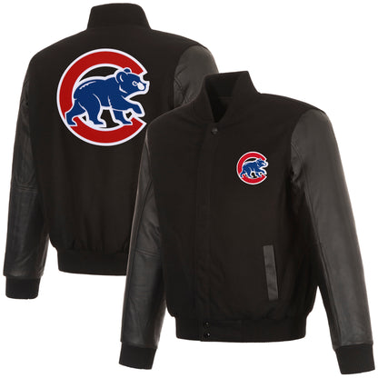 Chicago Cubs Reversible Wool and Leather Jacket
