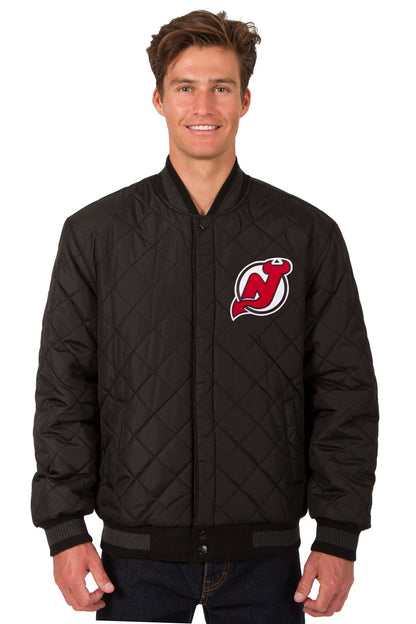 New Jersey Devils Wool and Leather Reversible Jacket