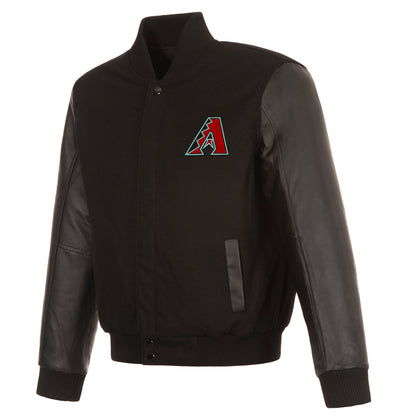 Arizona Diamondbacks Reversible Wool and Leather Jacket