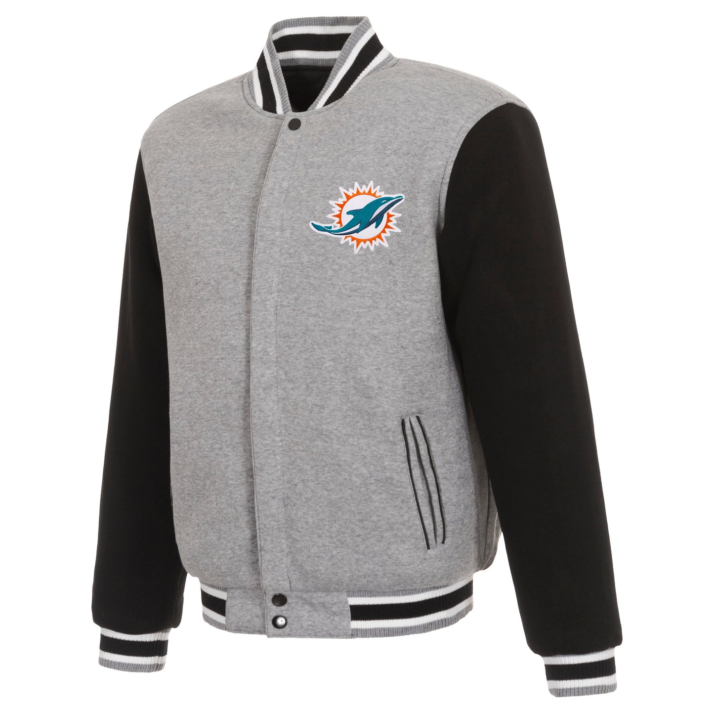 Miami Dolphins Reversible Two-Tone Fleece Jacket
