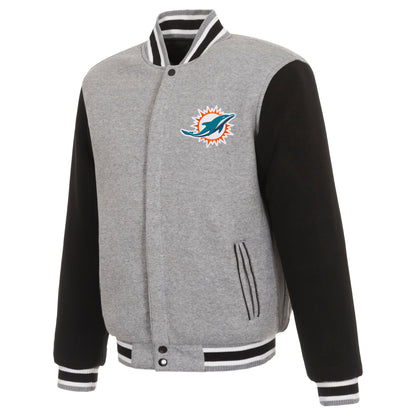 Miami Dolphins Reversible Two-Tone Fleece Jacket