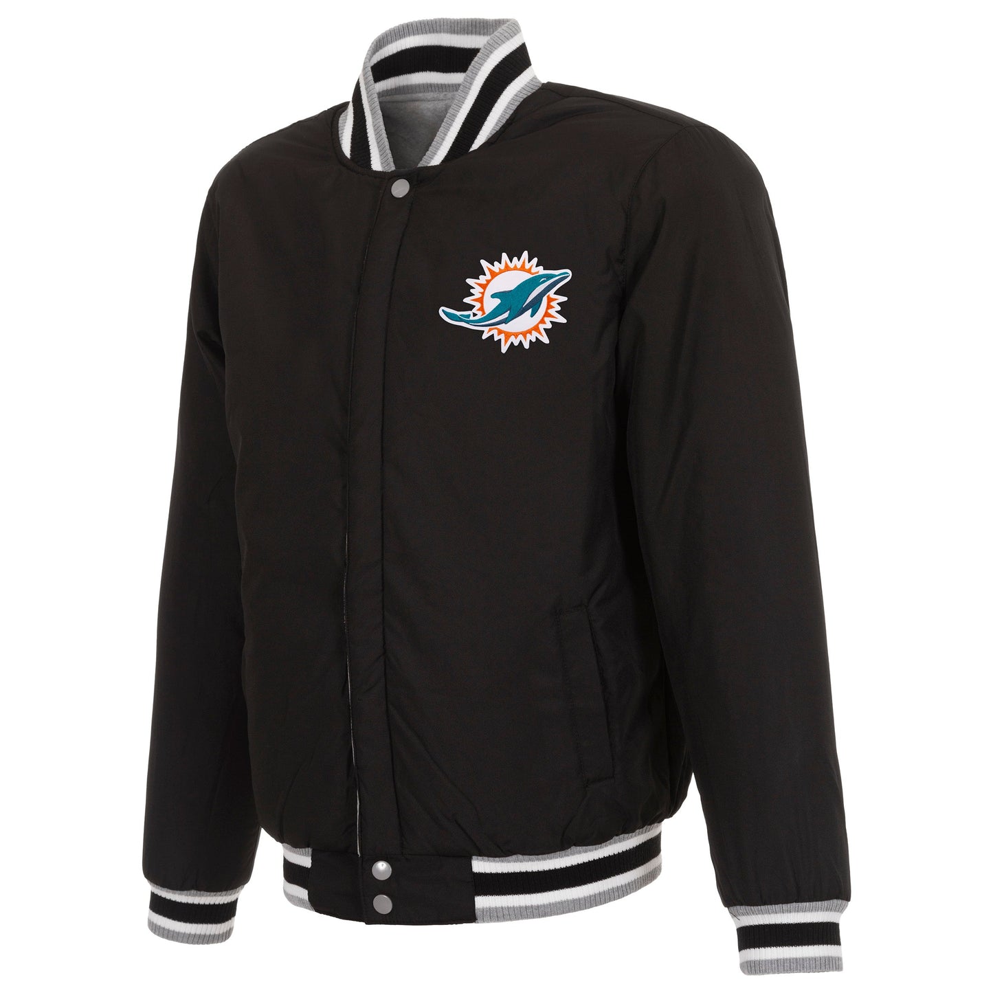 Miami Dolphins Reversible Two-Tone Fleece Jacket
