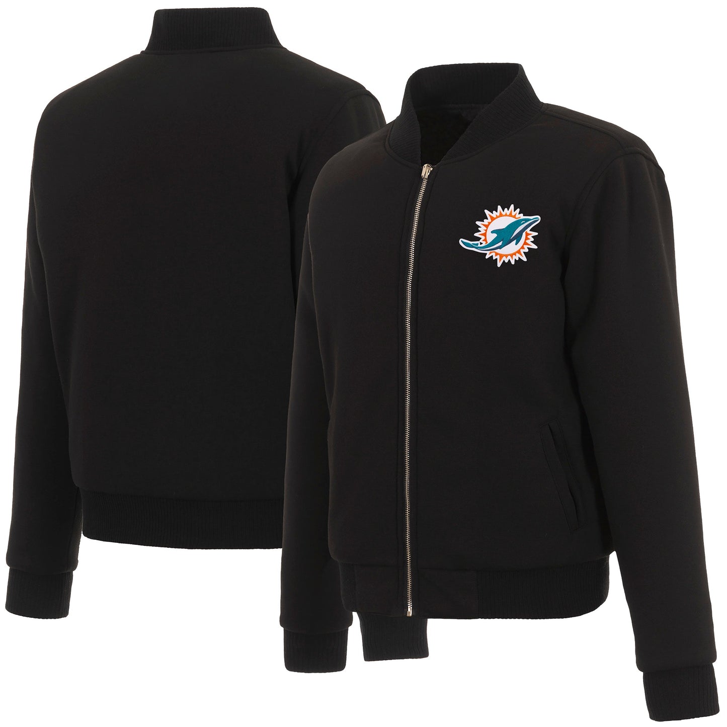 Miami Dolphins Ladies Reversible Fleece Jacket