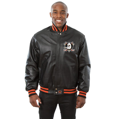 Anaheim Ducks Full Leather Jacket
