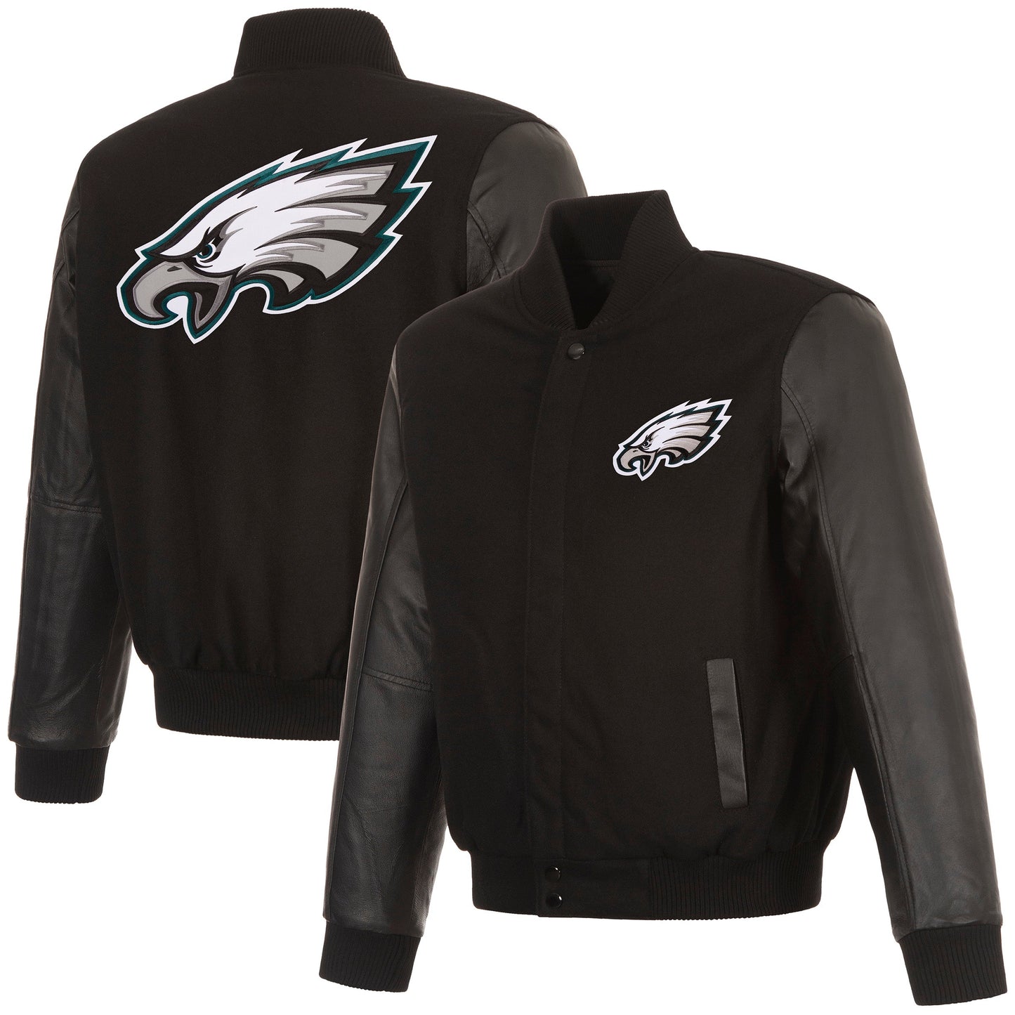 Philadelphia Eagles Reversible Wool and Leather Jacket
