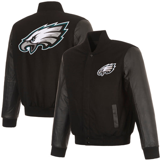 Philadelphia Eagles Reversible Wool and Leather Jacket
