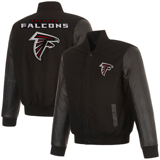 Atlanta Falcons Reversible Wool and Leather Jacket