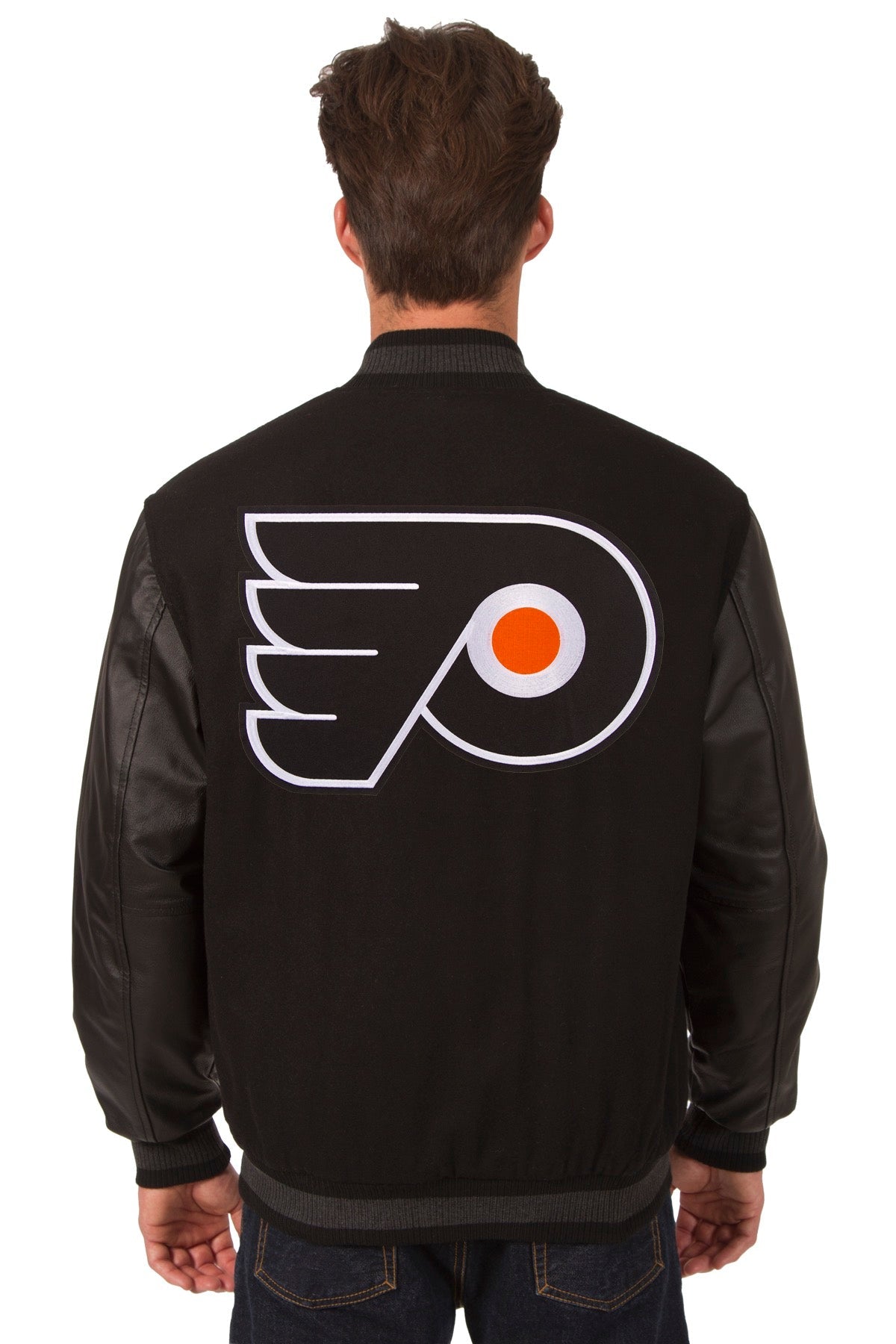 Philadelphia Flyers Wool and Leather Reversible Jacket