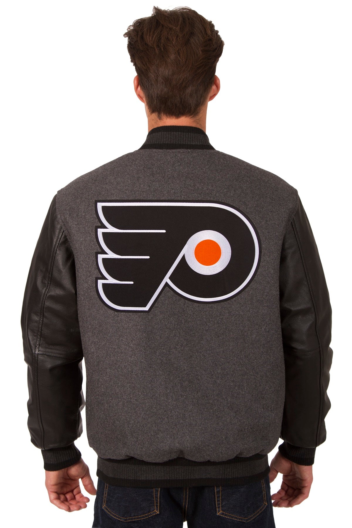 Philadelphia Flyers Wool and Leather Reversible Jacket
