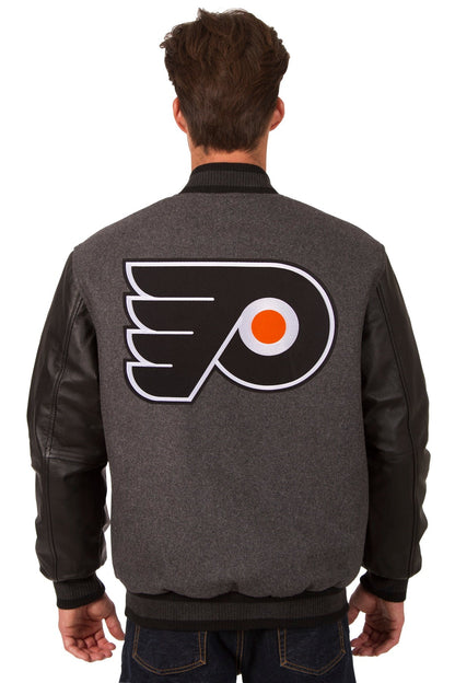 Philadelphia Flyers Wool and Leather Reversible Jacket