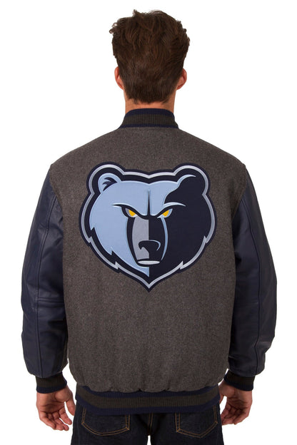 Memphis Grizzlies Reversible Wool and Leather Jacket