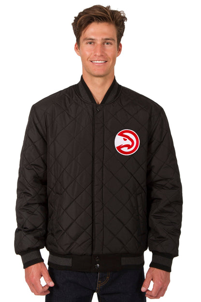 Atlanta Hawks Reversible Wool and Leather Jacket