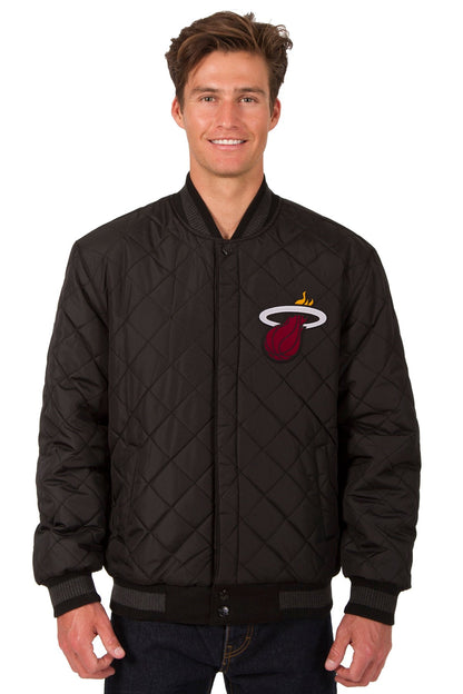 Miami Heat Reversible Wool and Leather Jacket