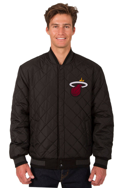 Miami Heat Reversible Wool and Leather Jacket