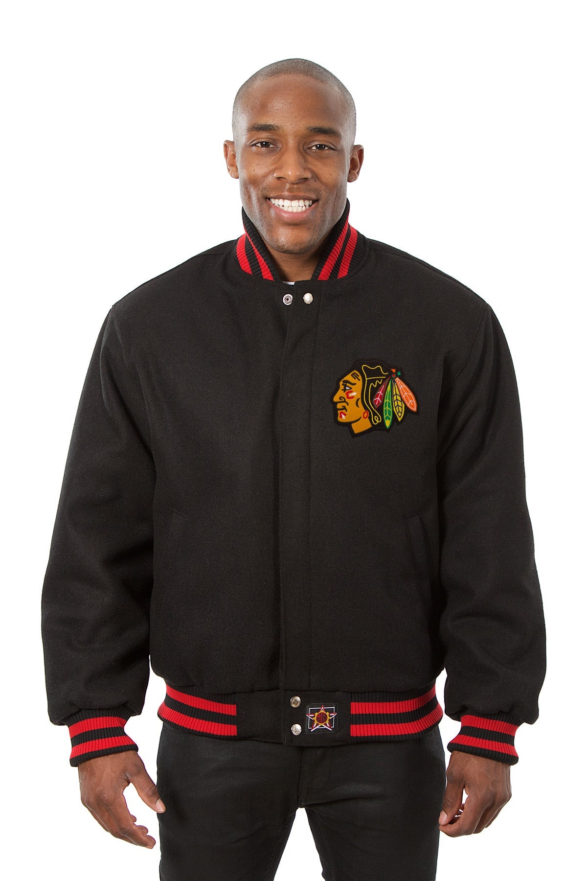 Chicago Blackhawks Embroidered Wool Jacket
