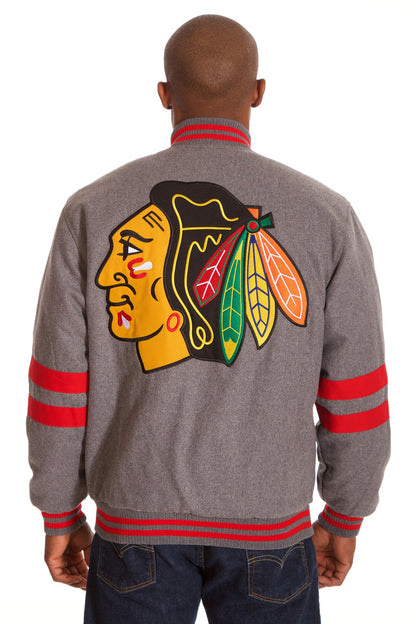 Chicago Blackhawks Reversible Melton Jacket