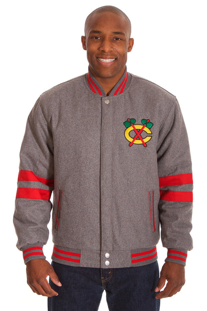 Chicago Blackhawks Reversible Melton Jacket
