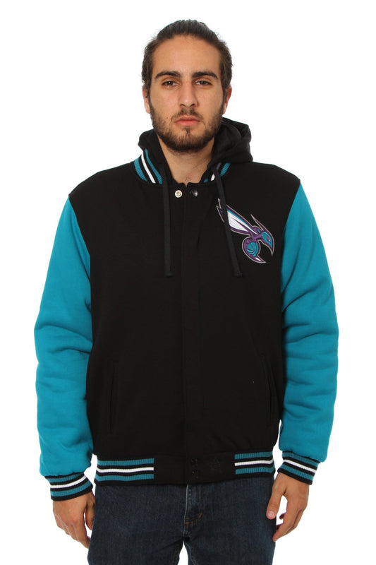 Charlotte Hornets Reversible Two-Tone Fleece Jacket