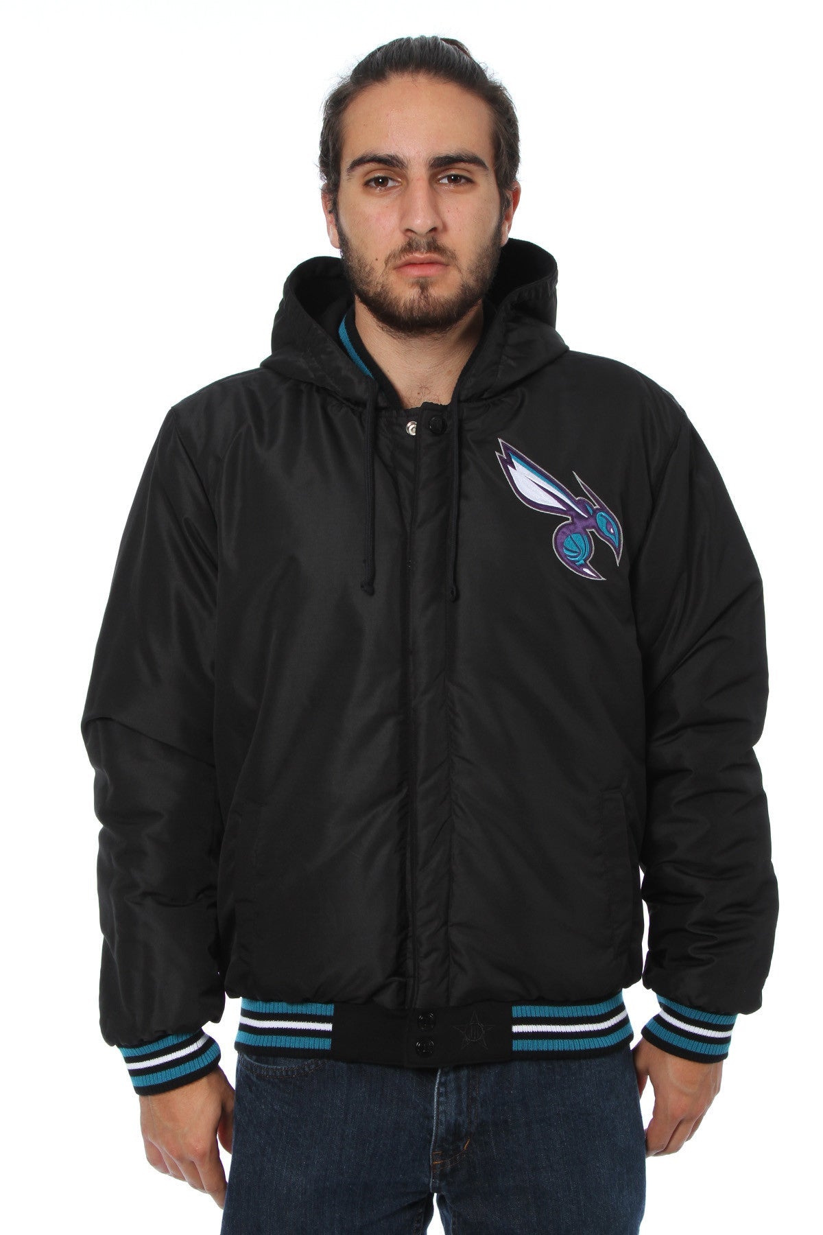 Charlotte Hornets Reversible Two-Tone Fleece Jacket