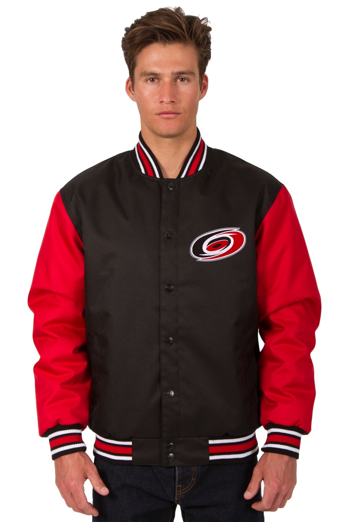 Carolina Hurricanes Poly-Twill Jacket (Front Logo Only)