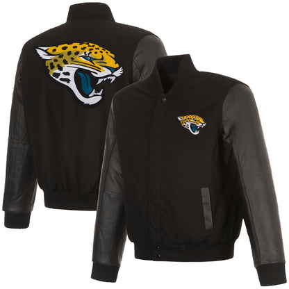 Jacksonville Jaguars Reversible Wool and Leather Jacket