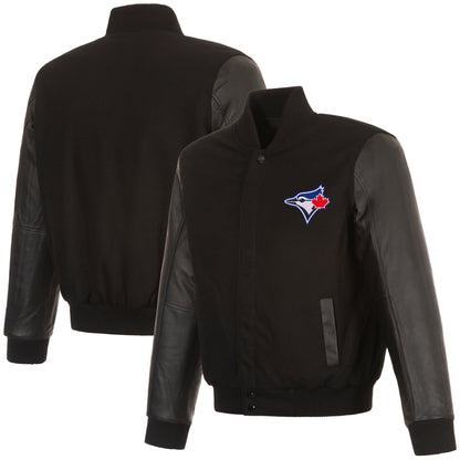 Toronto Blue Jays Reversible Wool and Leather Jacket