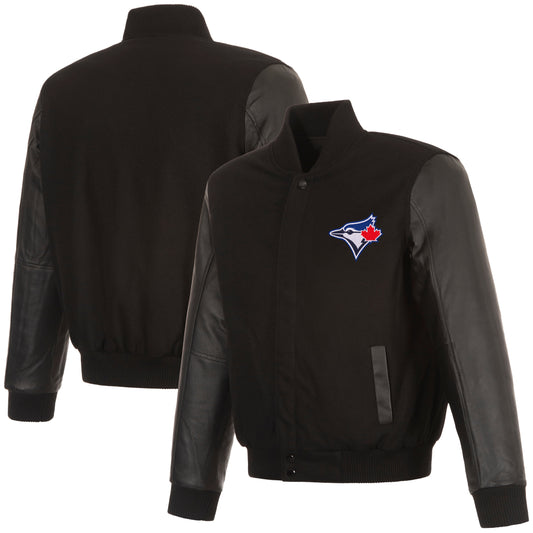 Toronto Blue Jays Reversible Wool and Leather Jacket