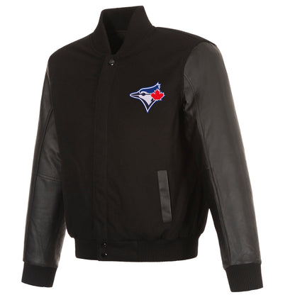 Toronto Blue Jays Reversible Wool and Leather Jacket