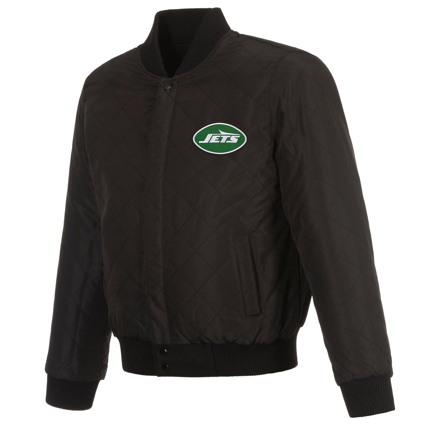 New York Jets Reversible Wool and Leather Jacket