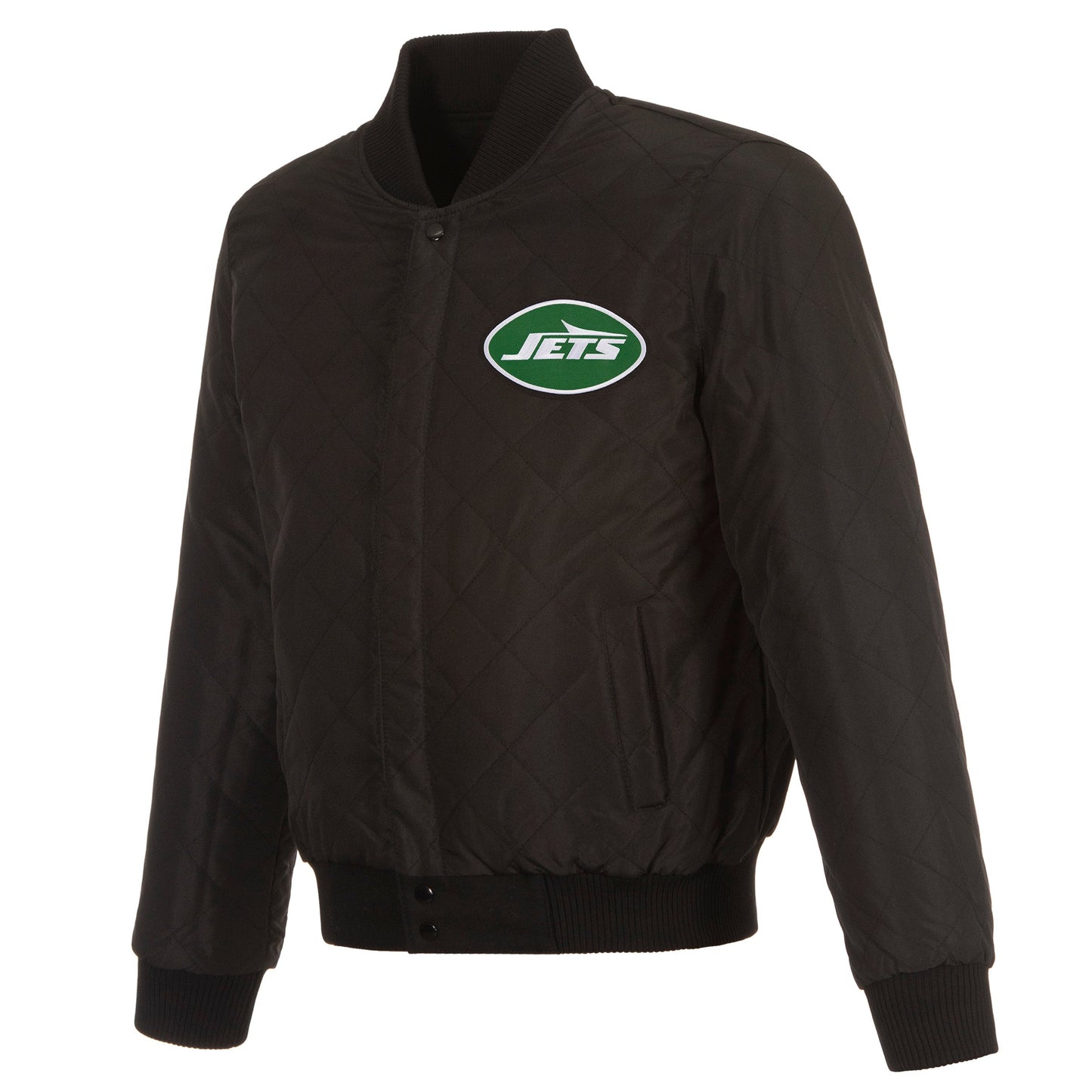 New York Jets Reversible Wool and Leather Jacket