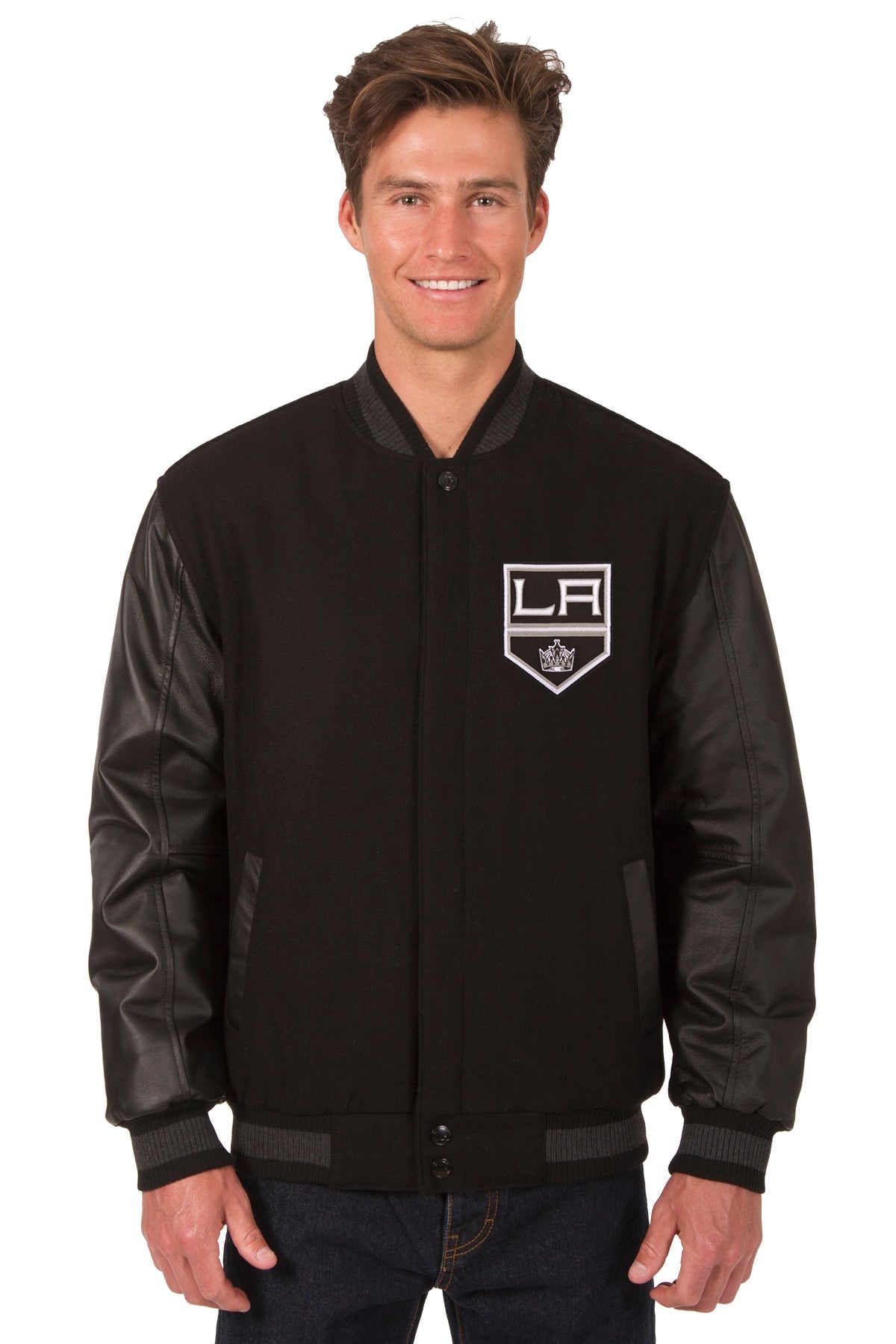 Los Angeles Kings Wool and Leather Reversible Jacket