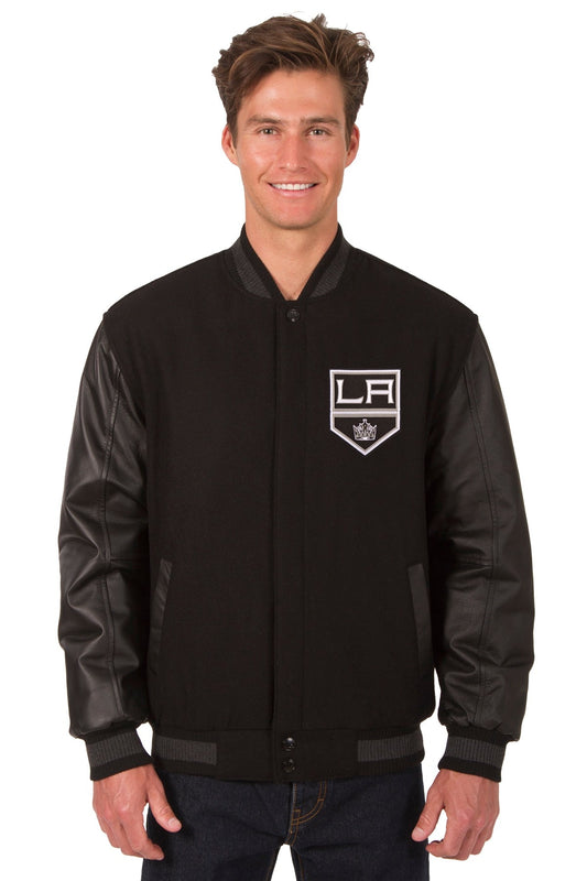 Los Angeles Kings Wool and Leather Reversible Jacket