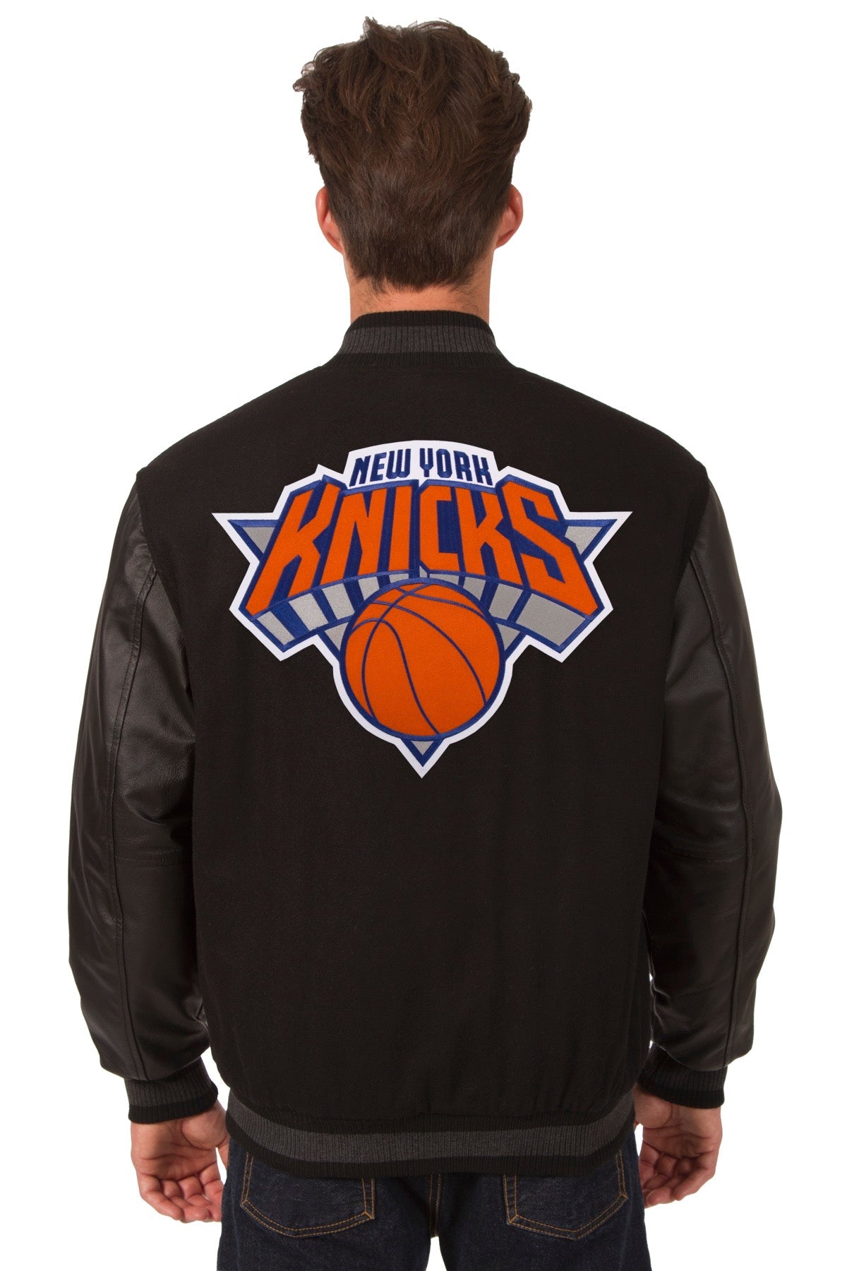 New York Knicks Reversible Wool and Leather Jacket