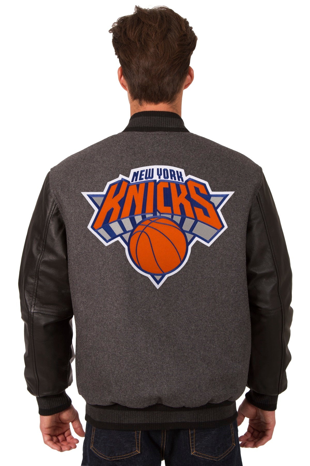 New York Knicks Reversible Wool and Leather Jacket