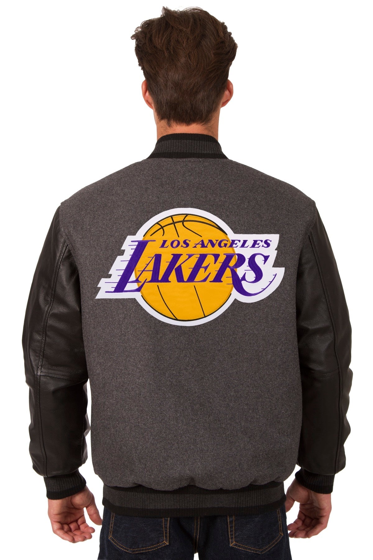 Los Angeles Lakers Reversible Wool and Leather Jacket