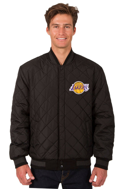 Los Angeles Lakers Reversible Wool and Leather Jacket