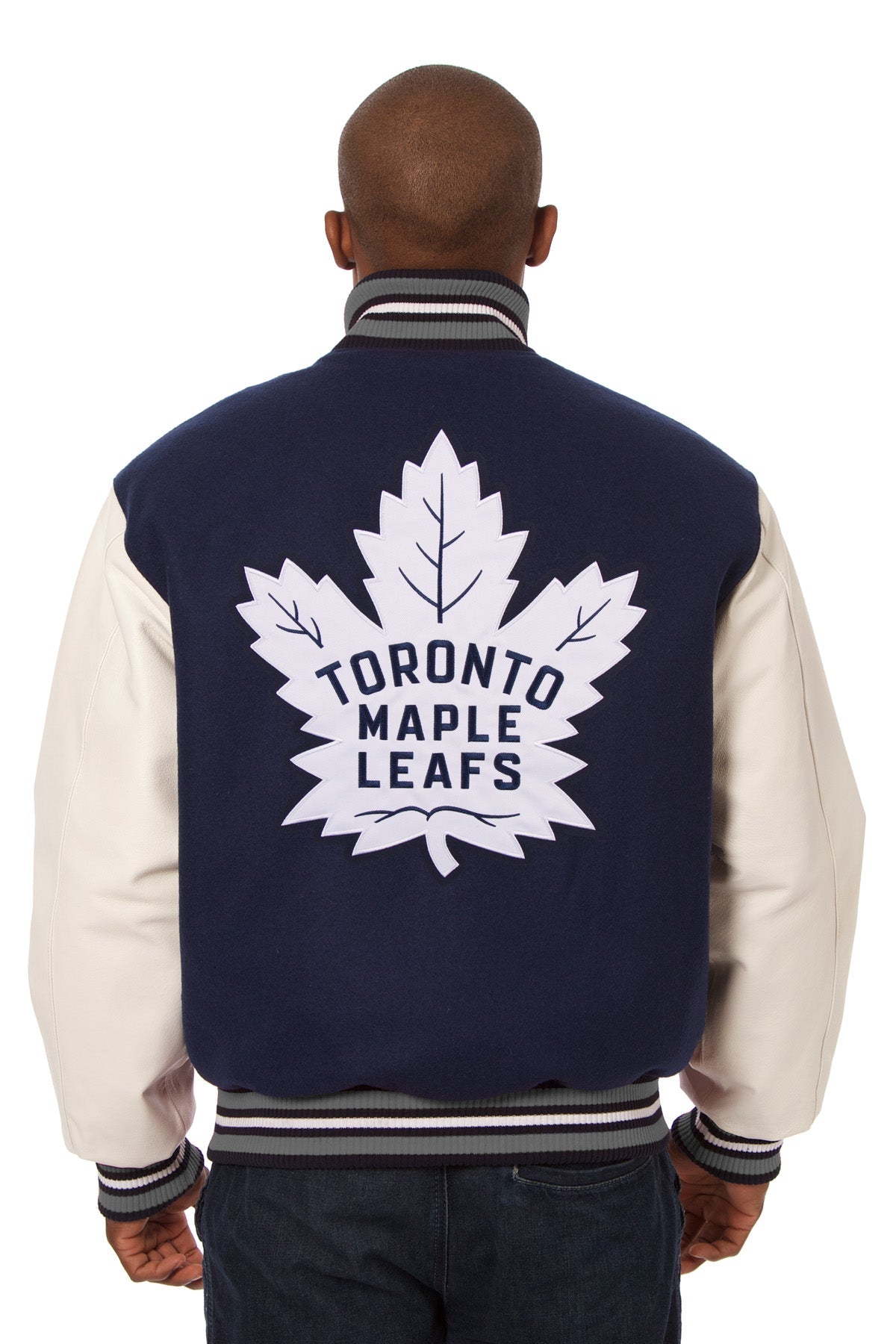 Toronto Maple Leafs Embroidered Wool and Leather Jacket