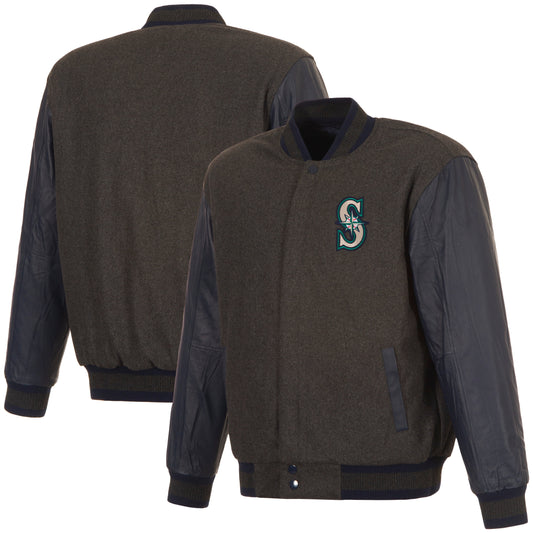 Seattle Mariners Reversible Wool and Leather Jacket