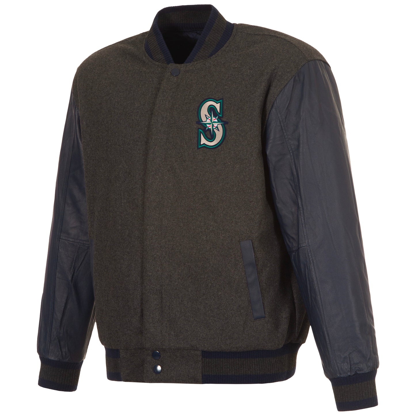 Seattle Mariners Reversible Wool and Leather Jacket