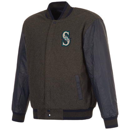 Seattle Mariners Reversible Wool and Leather Jacket