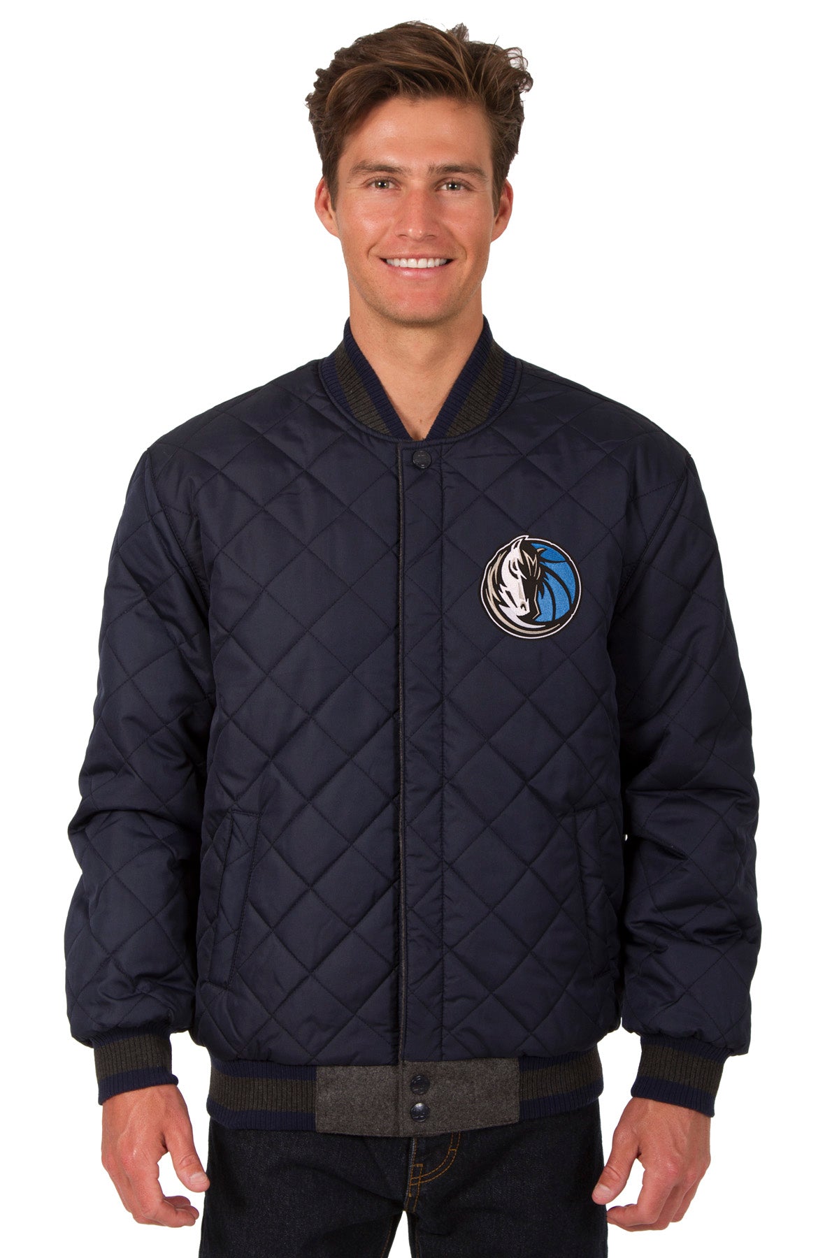 Dallas Mavericks Reversible Wool and Leather Jacket